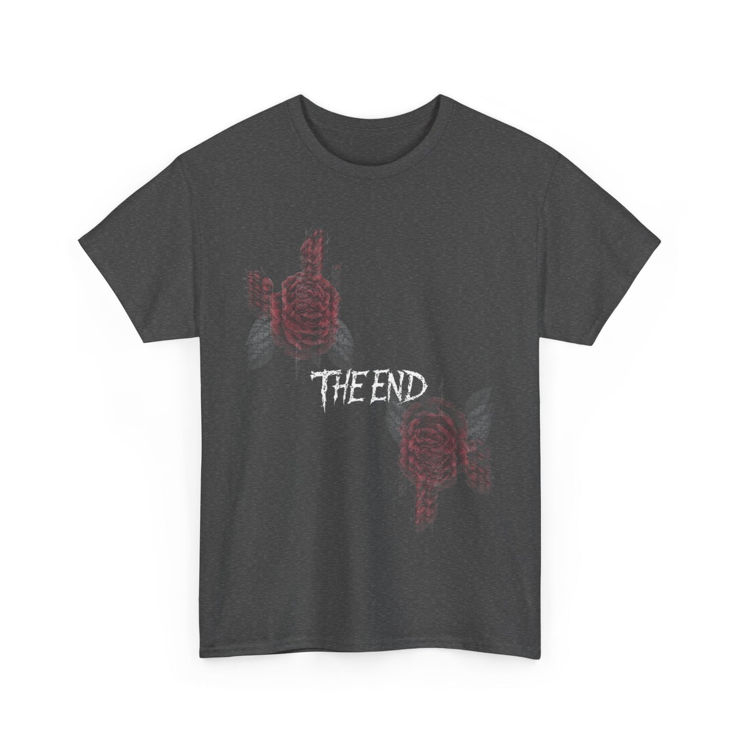 Gothic Y2k Faded Rose Unisex Heavy Cotton Tee