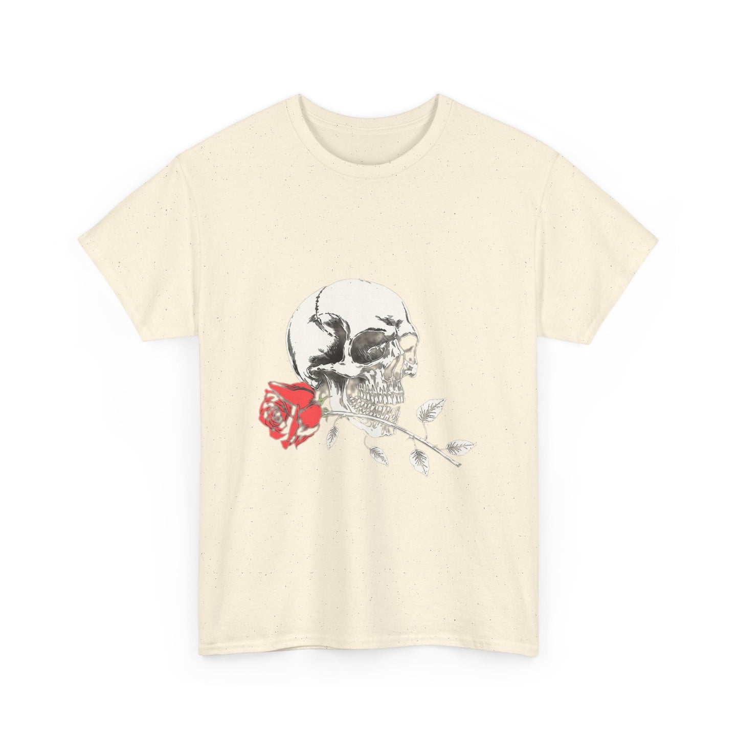 Skelly Goth Skull And Rose Unisex Heavy Cotton Tee