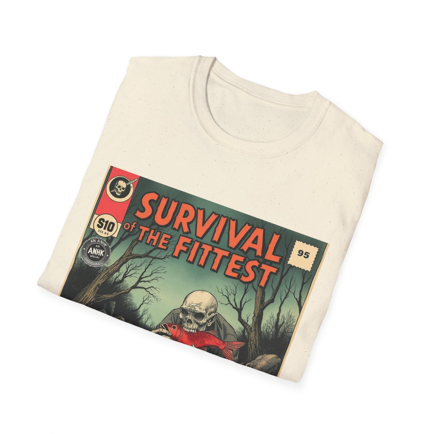 Vintage Comic Cover 'Survival' T-Shirt, Retro Style Tee