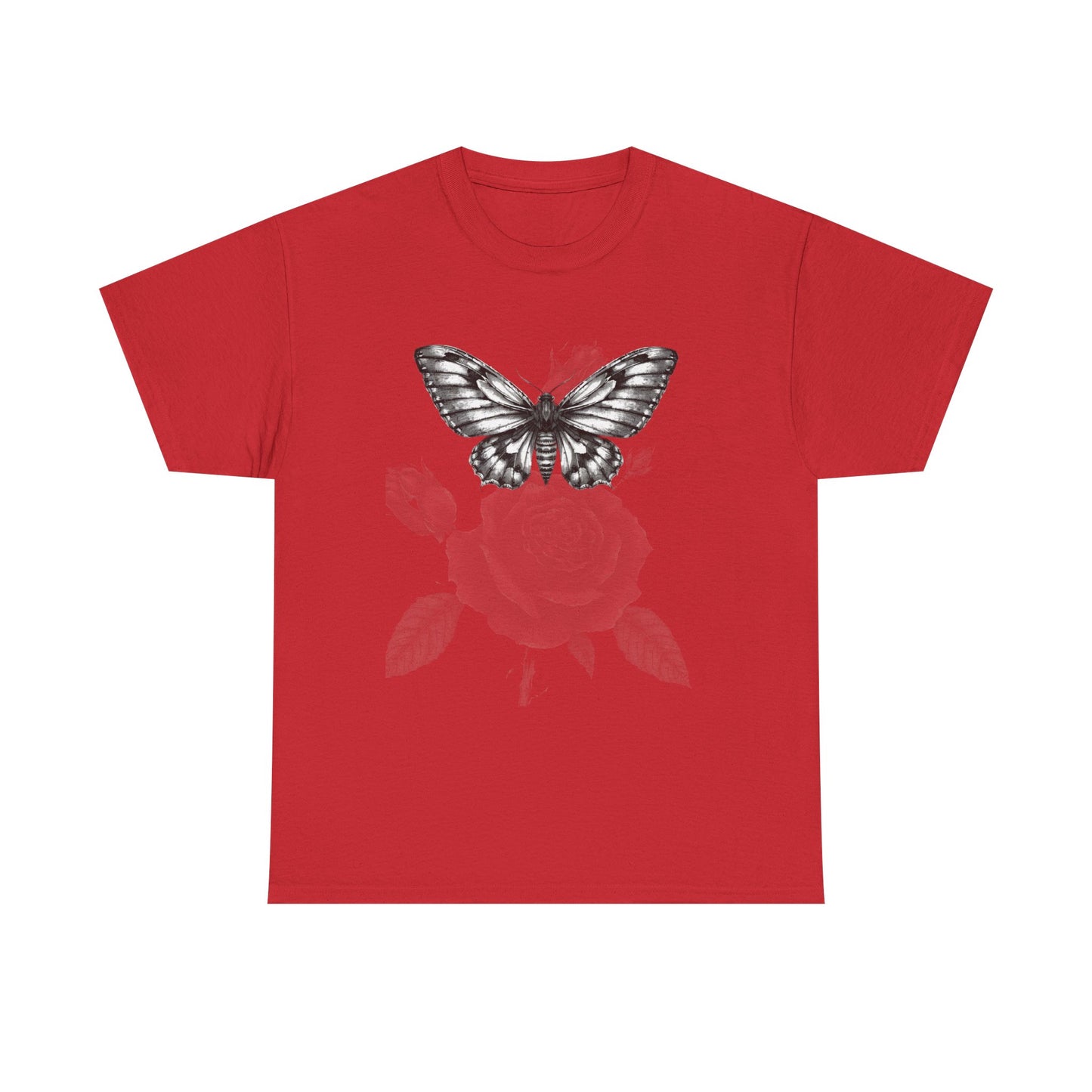Gothic Y2k Butterfly Graphic Unisex Heavy Cotton Tee