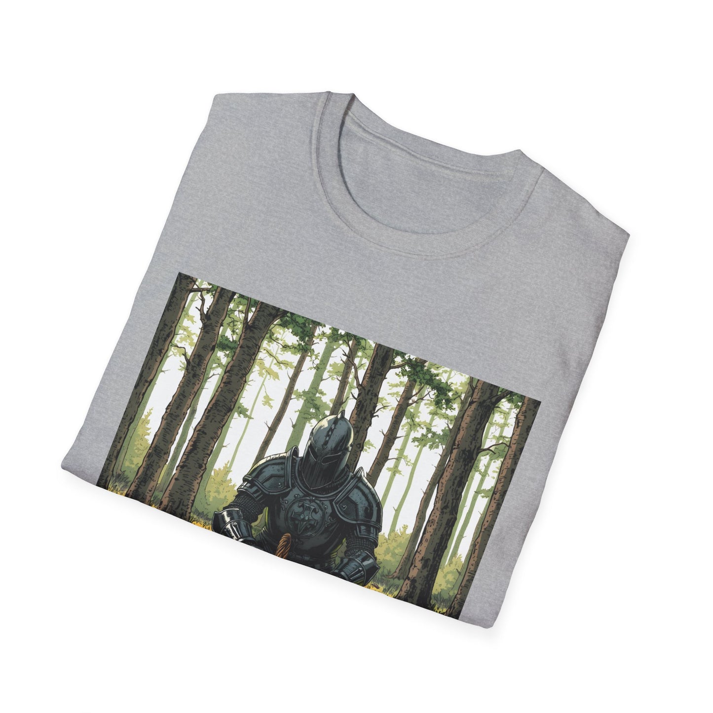Vintage Comic Cover Forest Knight Unisex Softstyle T-Shirt