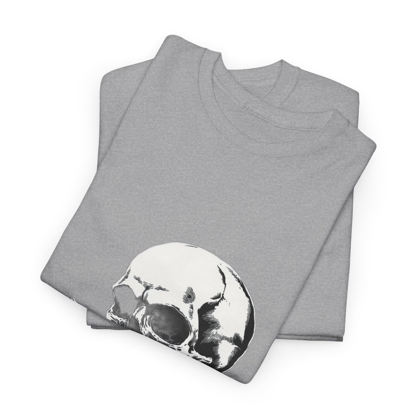 Skelly Goth Skull & Rose Tee - Unisex Heavy Cotton T-Shirt