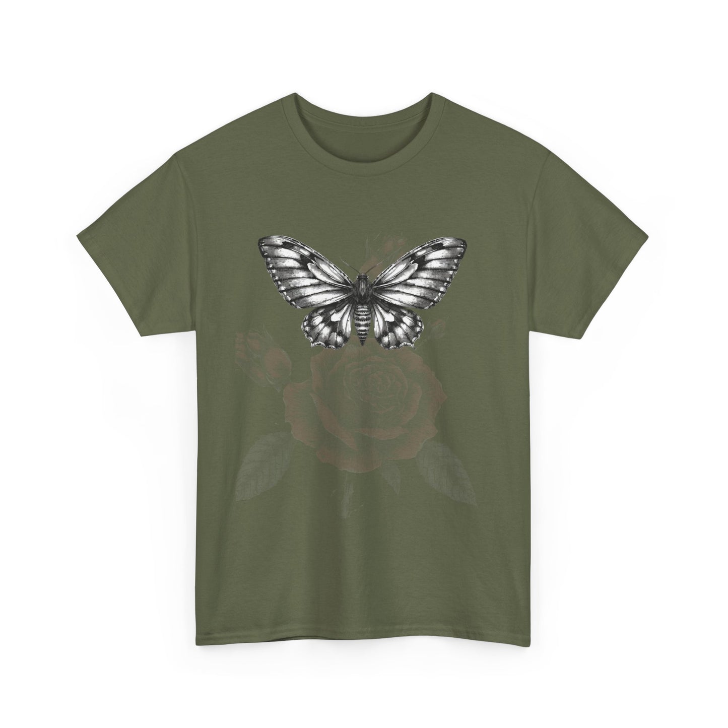 Gothic Y2k Butterfly Graphic Unisex Heavy Cotton Tee