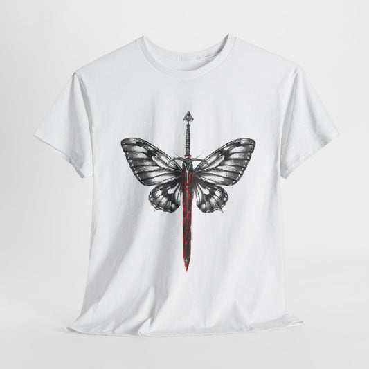 Gothic Y2k Butterfly Sword Graphic Tee