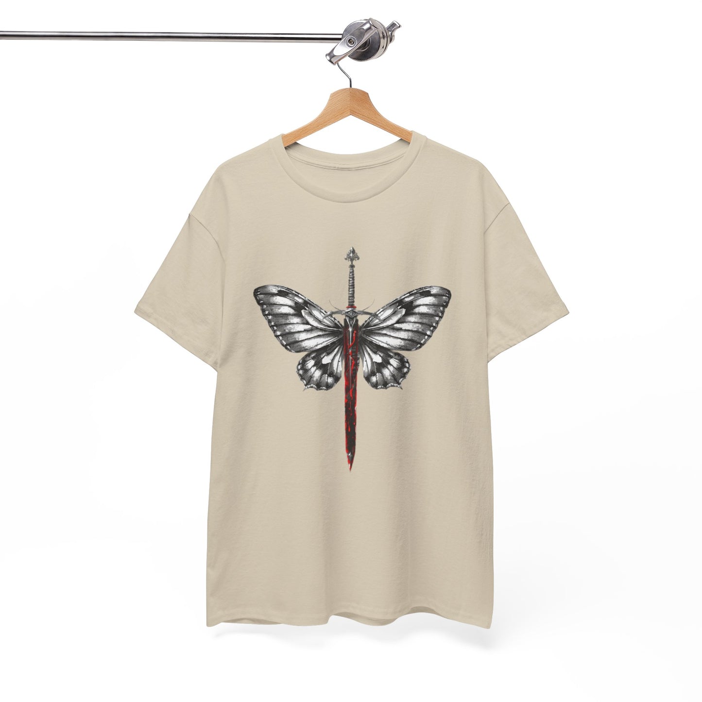 Gothic Y2k Butterfly Sword Graphic Tee