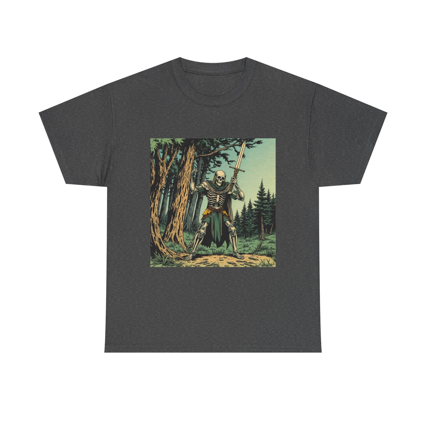 Skelly Goth Vintage Comic Cover  Unisex Heavy Cotton Tee