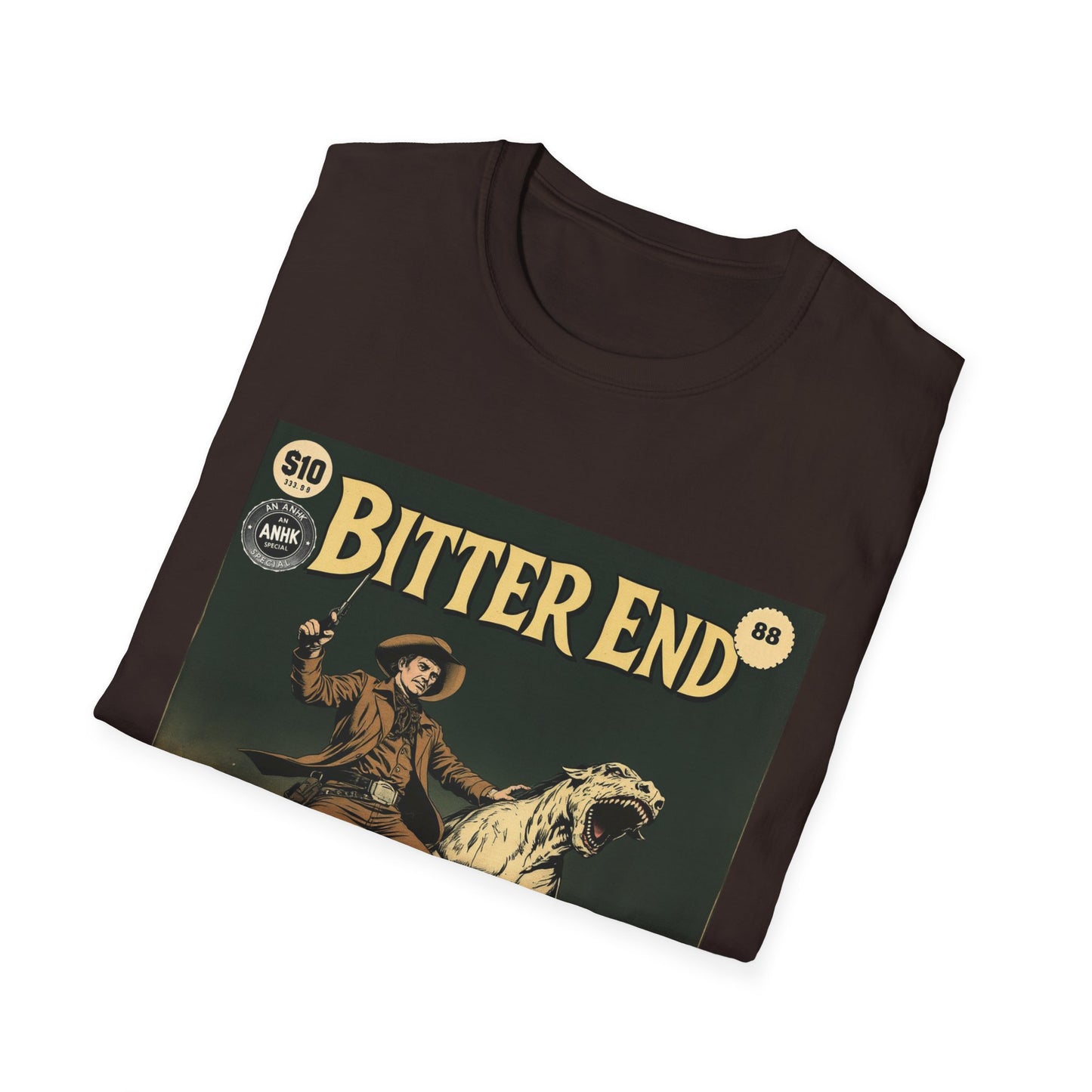 Vintage Comic Cover Western 'Bitter End' Graphic T-Shirt