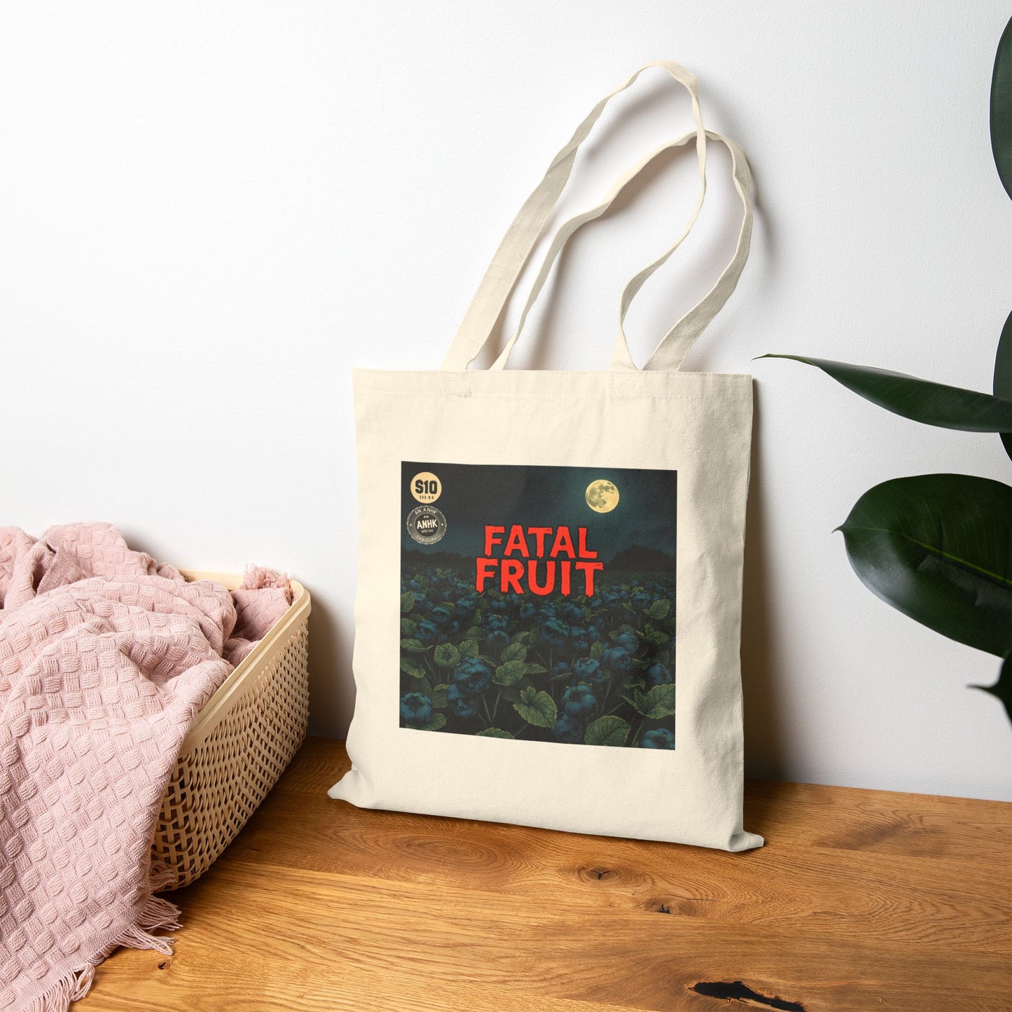 Fatal Fruit Art Cotton Canvas Tote Bag