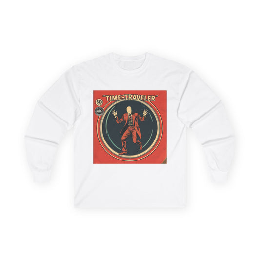 Vintage Comic Cover 'Time Traveler' Unisex Long Sleeve Tee