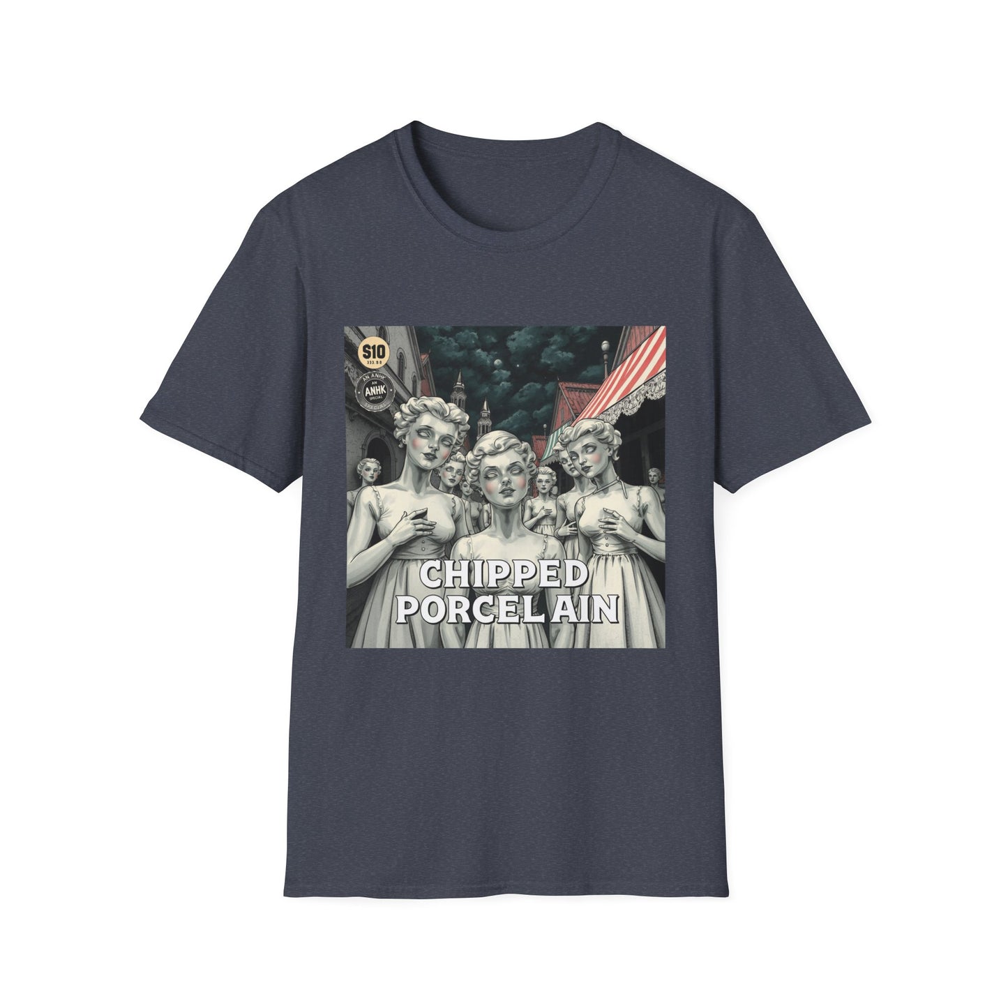 Vintage Comic Cover 'Chipped Porcelain' Art Unisex Softstyle T-Shirt