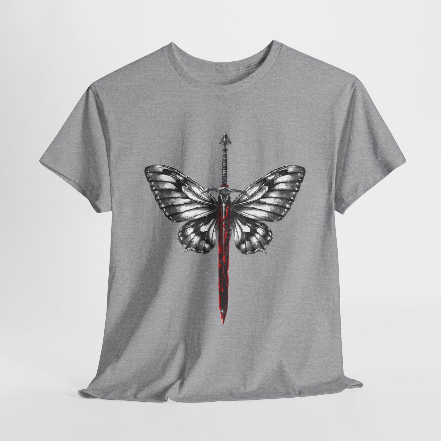 Gothic Y2k Butterfly Sword Graphic Tee