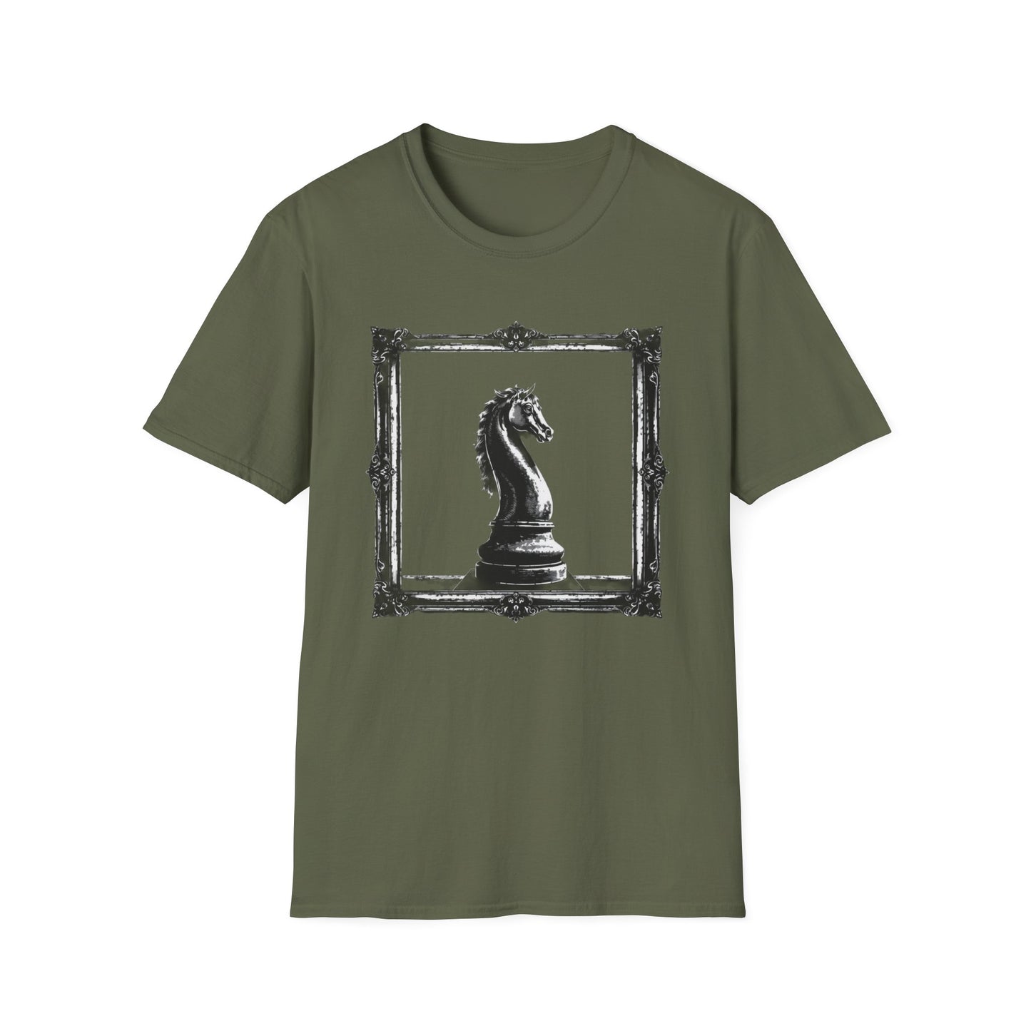 Gothic Y2k Chess Knight Unisex Softstyle T-Shirt