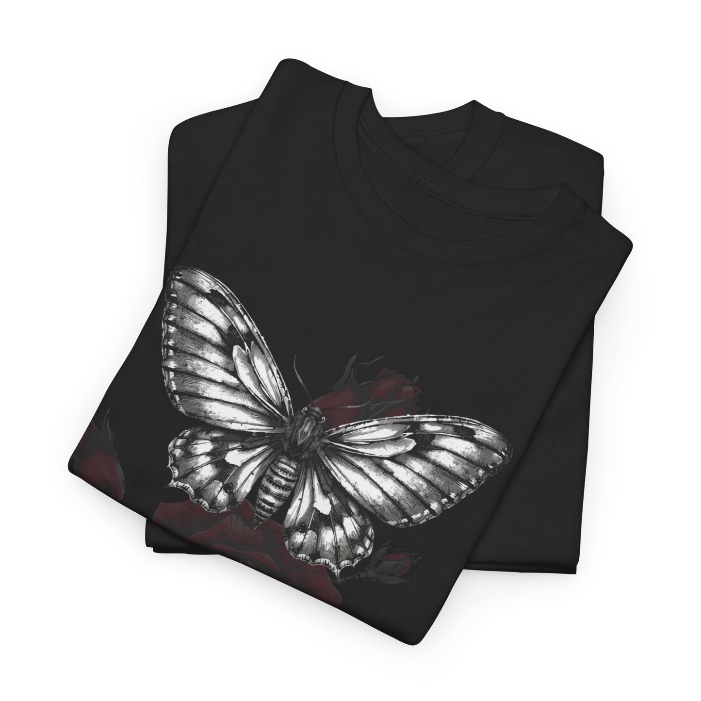 Gothic Y2k Butterfly Graphic Unisex Heavy Cotton Tee