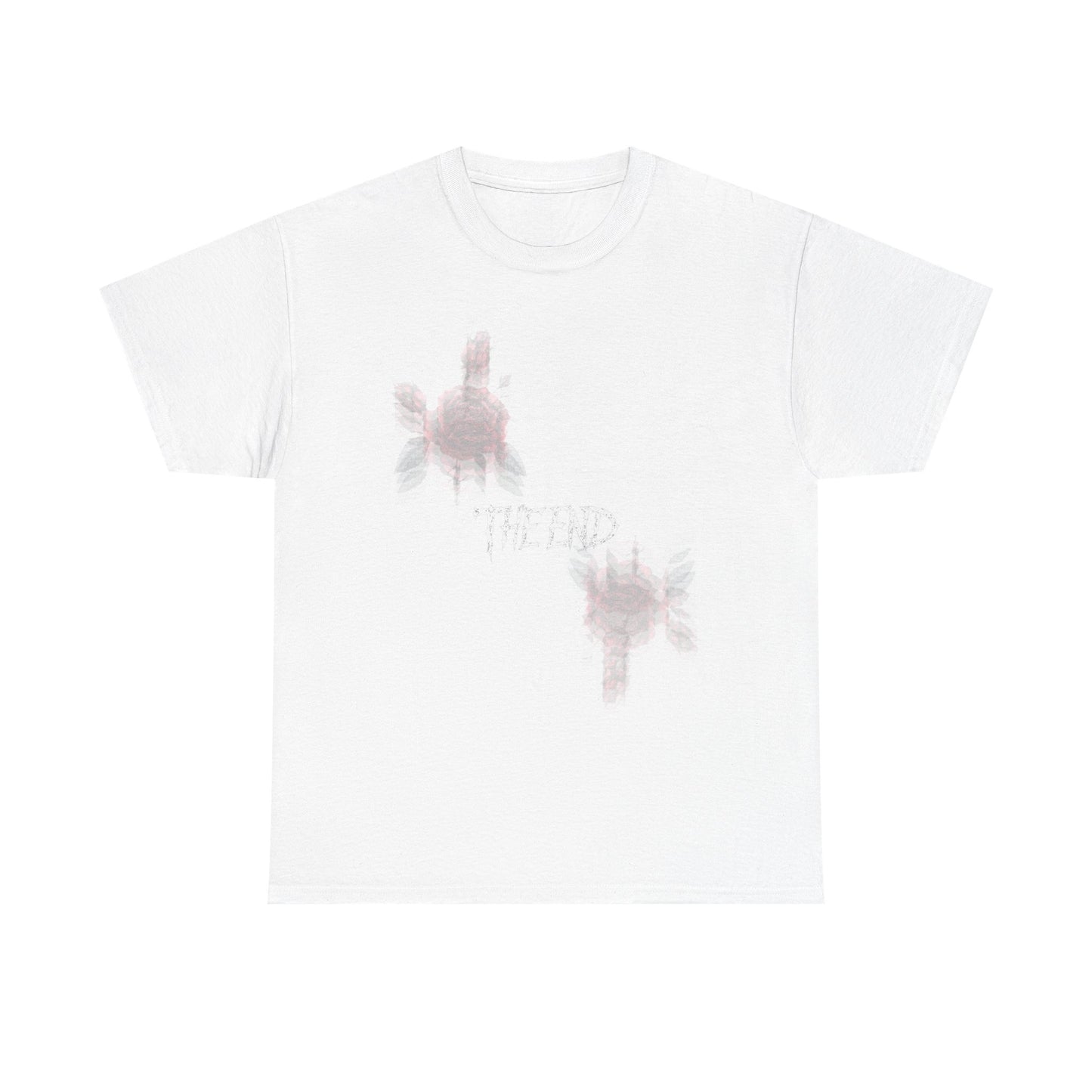 Gothic Y2k Faded Rose Unisex Heavy Cotton Tee