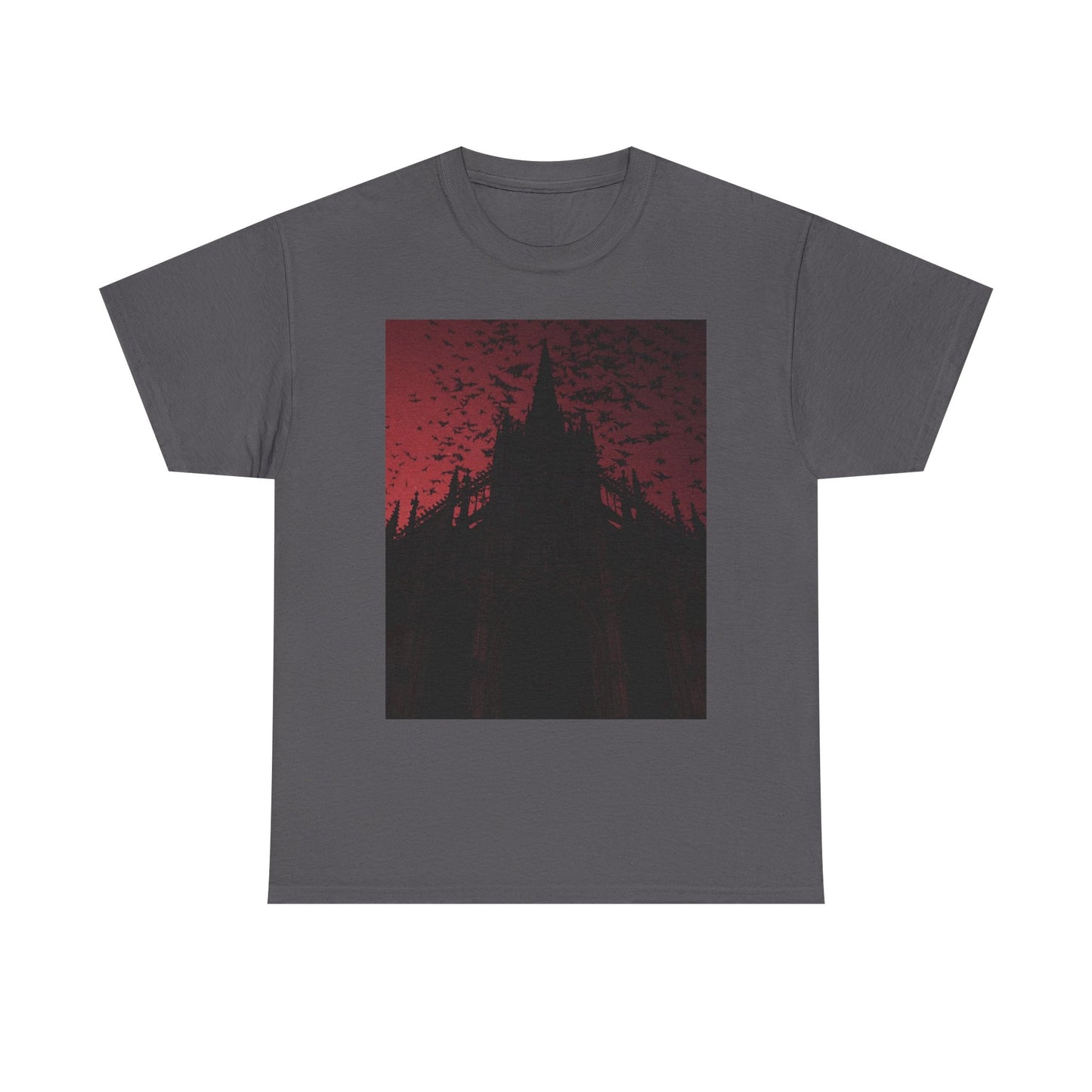 Dark Fantasy Cathedral Unisex Heavy Cotton Tee