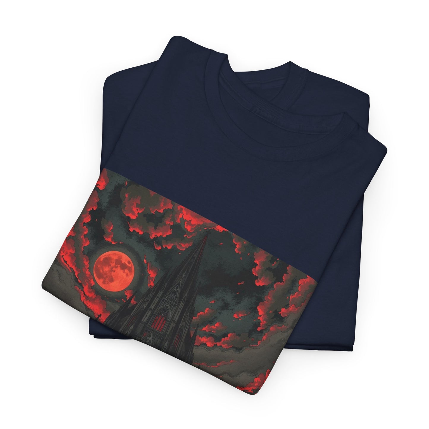 Gothic Cathedral Comic Cover Art Unisex Heavy Cotton Tee