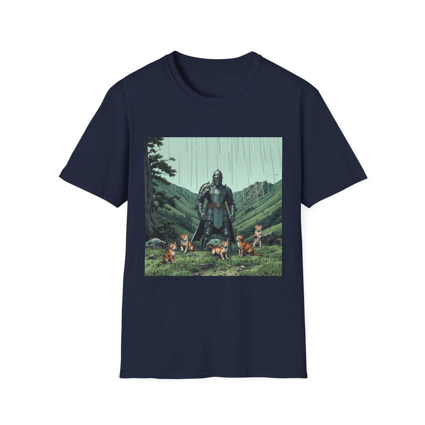 Vintage Comic Cover 'Knight Of Cats' T-Shirt
