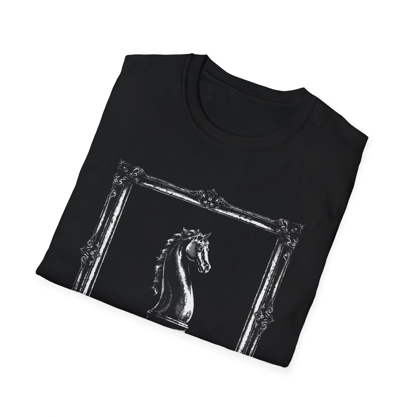 Gothic Y2k Chess Knight Unisex Softstyle T-Shirt