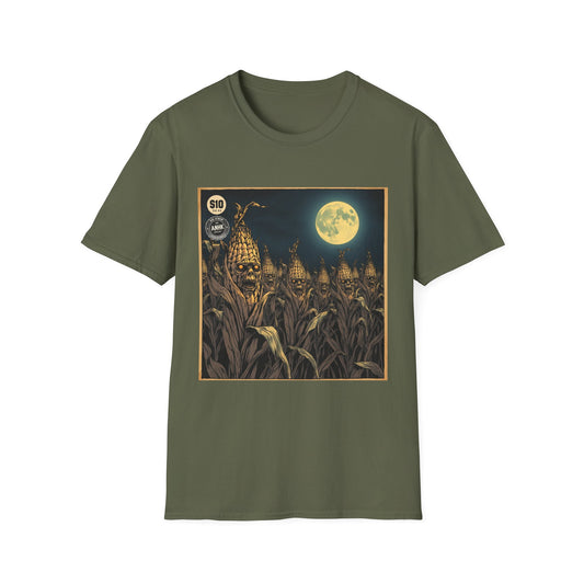 Vintage Comic Cover 'Moonlit Fatal Cornfield' Unisex Softstyle T-Shirt