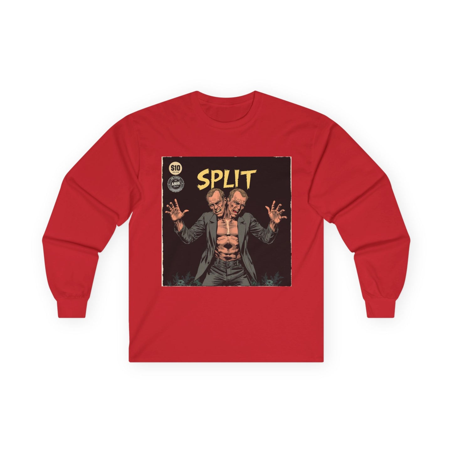 Vintage Comic Cover 'Split' Long Sleeve Graphic Tee