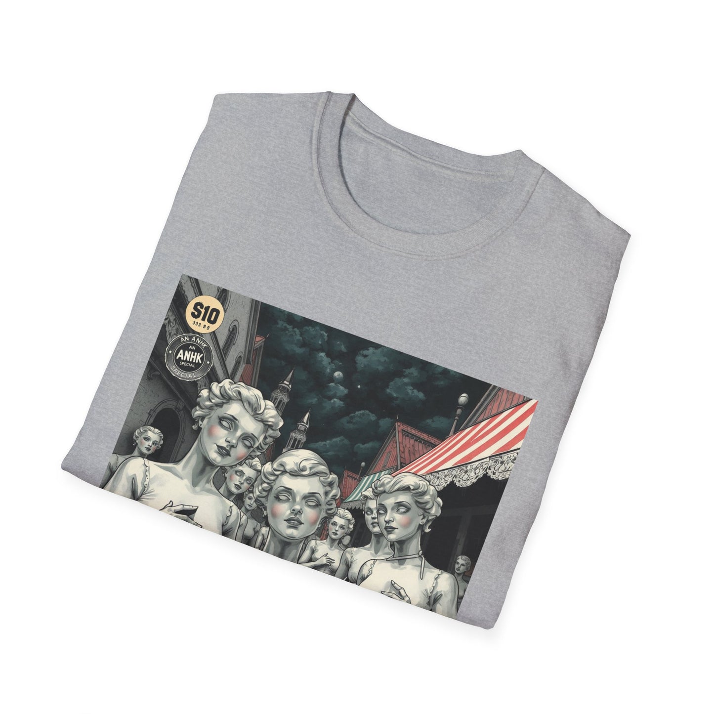 Vintage Comic Cover 'Chipped Porcelain' Art Unisex Softstyle T-Shirt