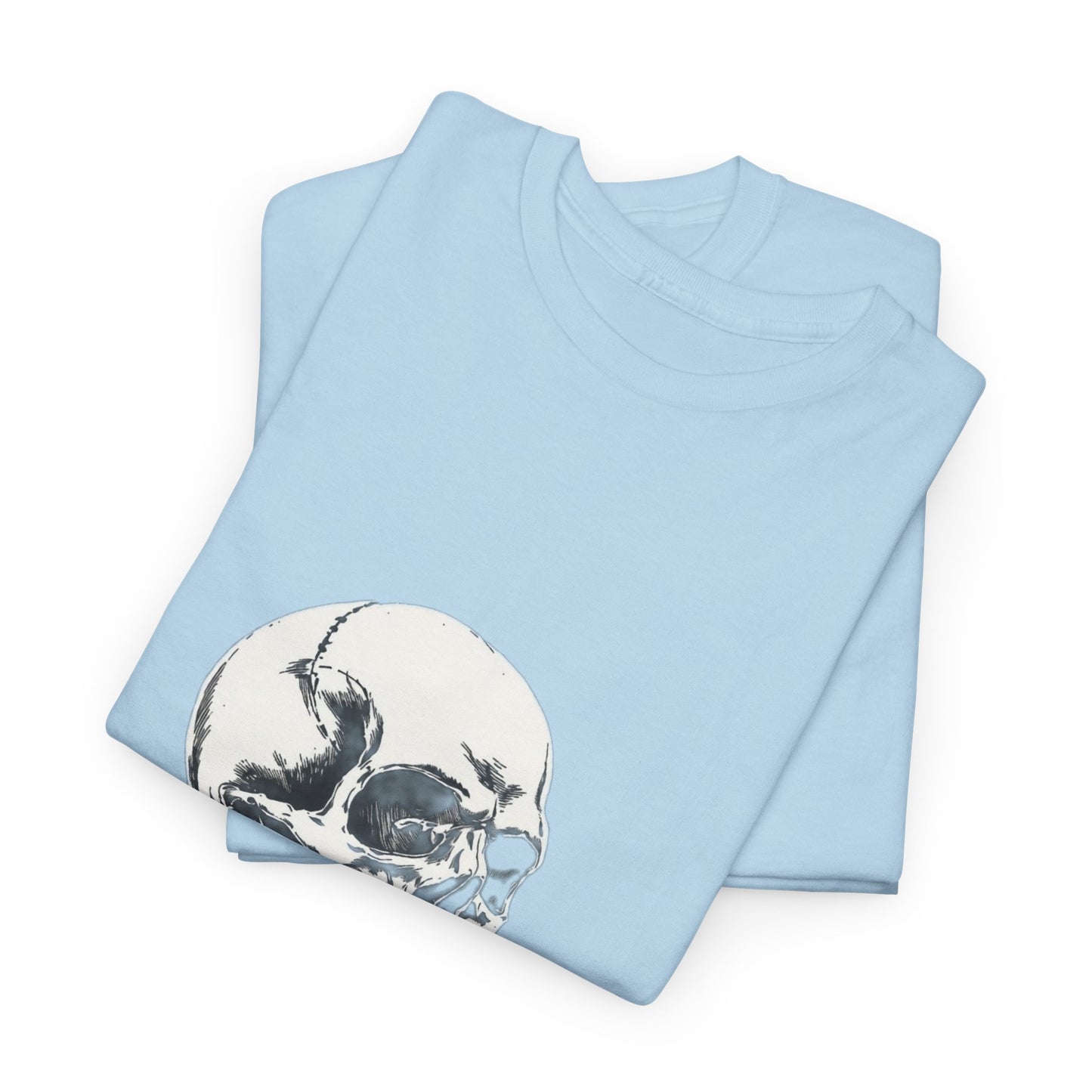 Skelly Goth Skull And Rose Unisex Heavy Cotton Tee