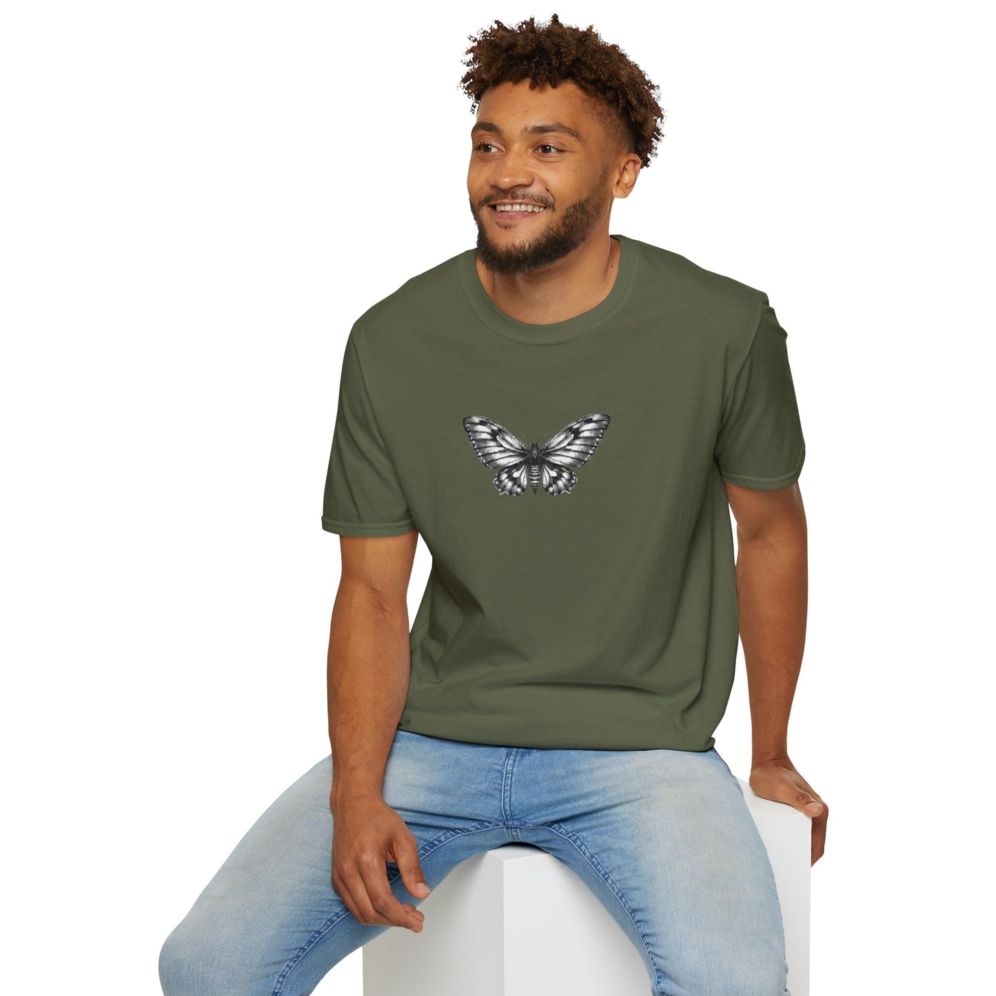Gothic Y2k Moth Unisex Softstyle T-Shirt