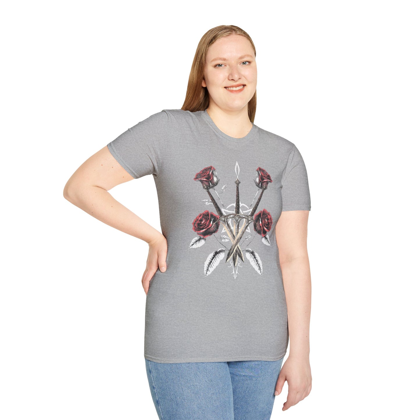 Gothic Y2k Rose & Sword Unisex T-Shirt