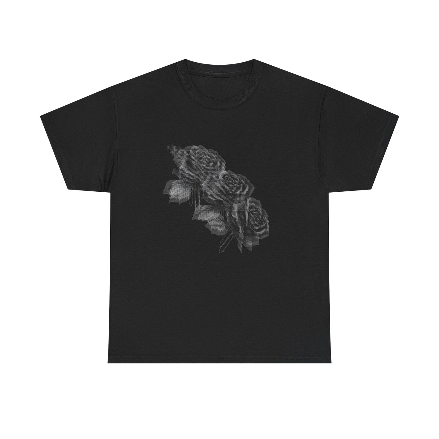 Y2k Gothic Faded Rose Unisex Heavy Cotton Tee