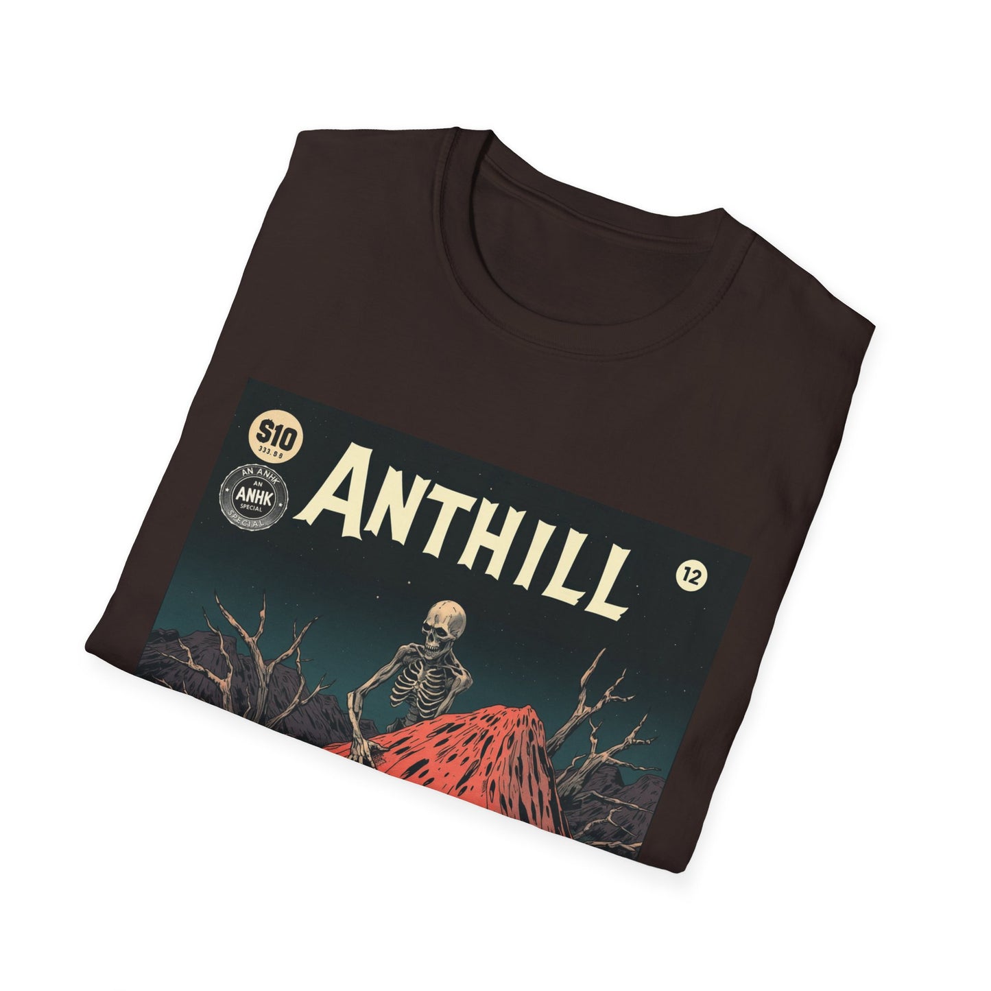 Vintage Comic Cover 'Anthill' Skeleton Art Unisex Softstyle T-Shirt