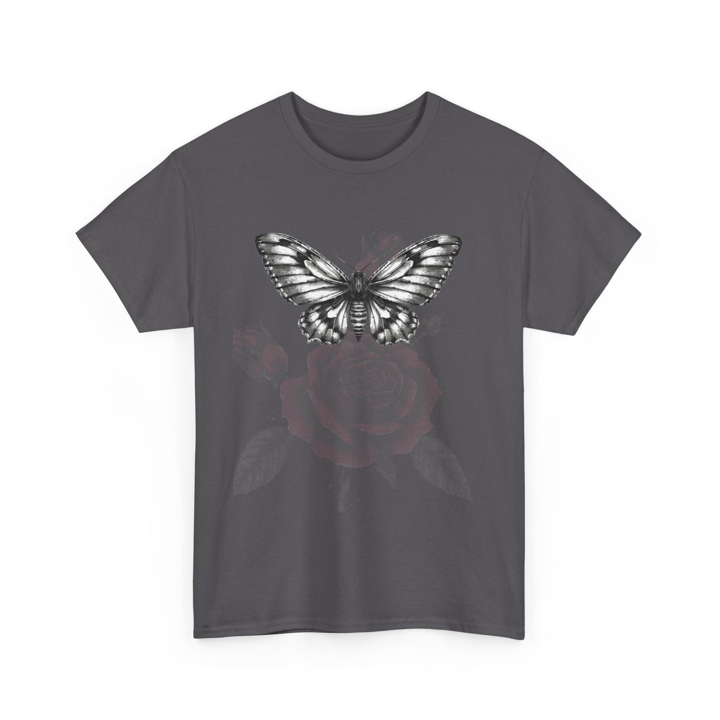 Gothic Y2k Butterfly Graphic Unisex Heavy Cotton Tee