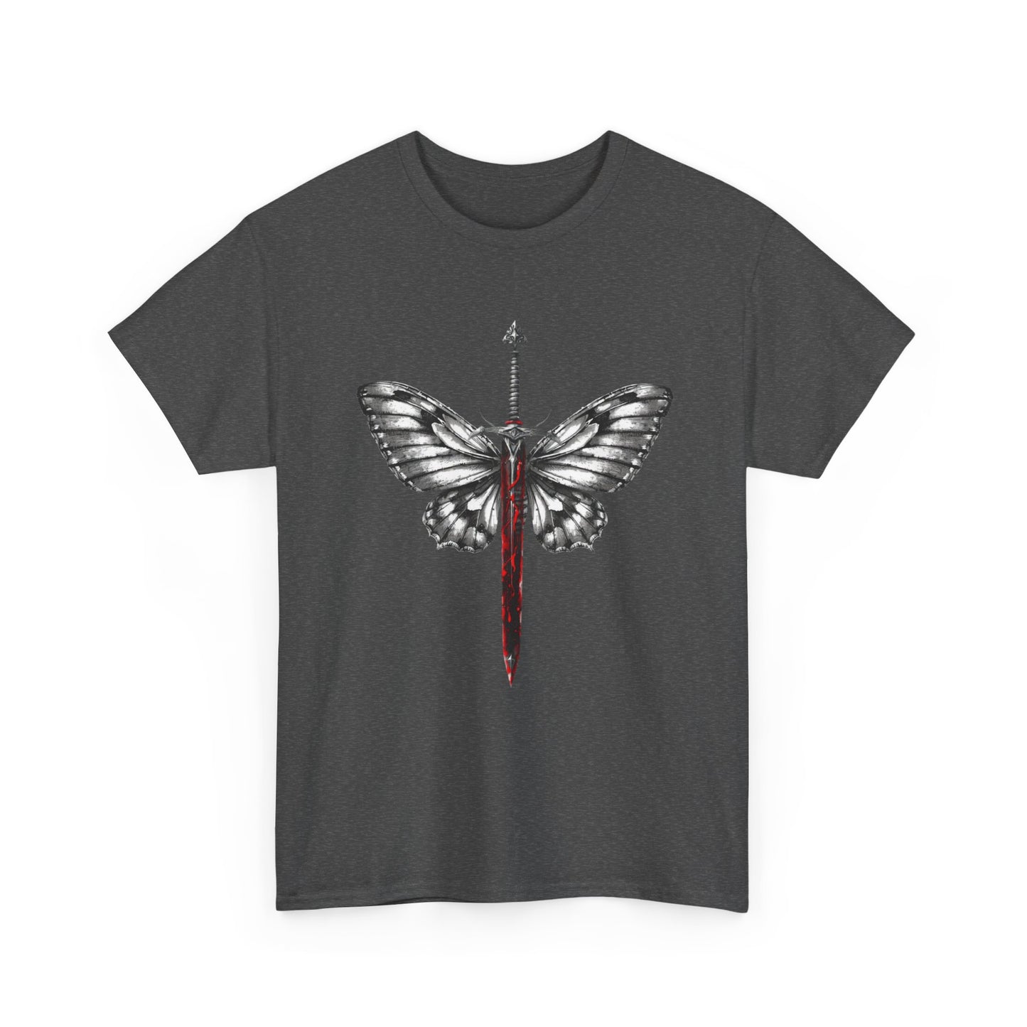 Gothic Y2k Butterfly Sword Graphic Tee