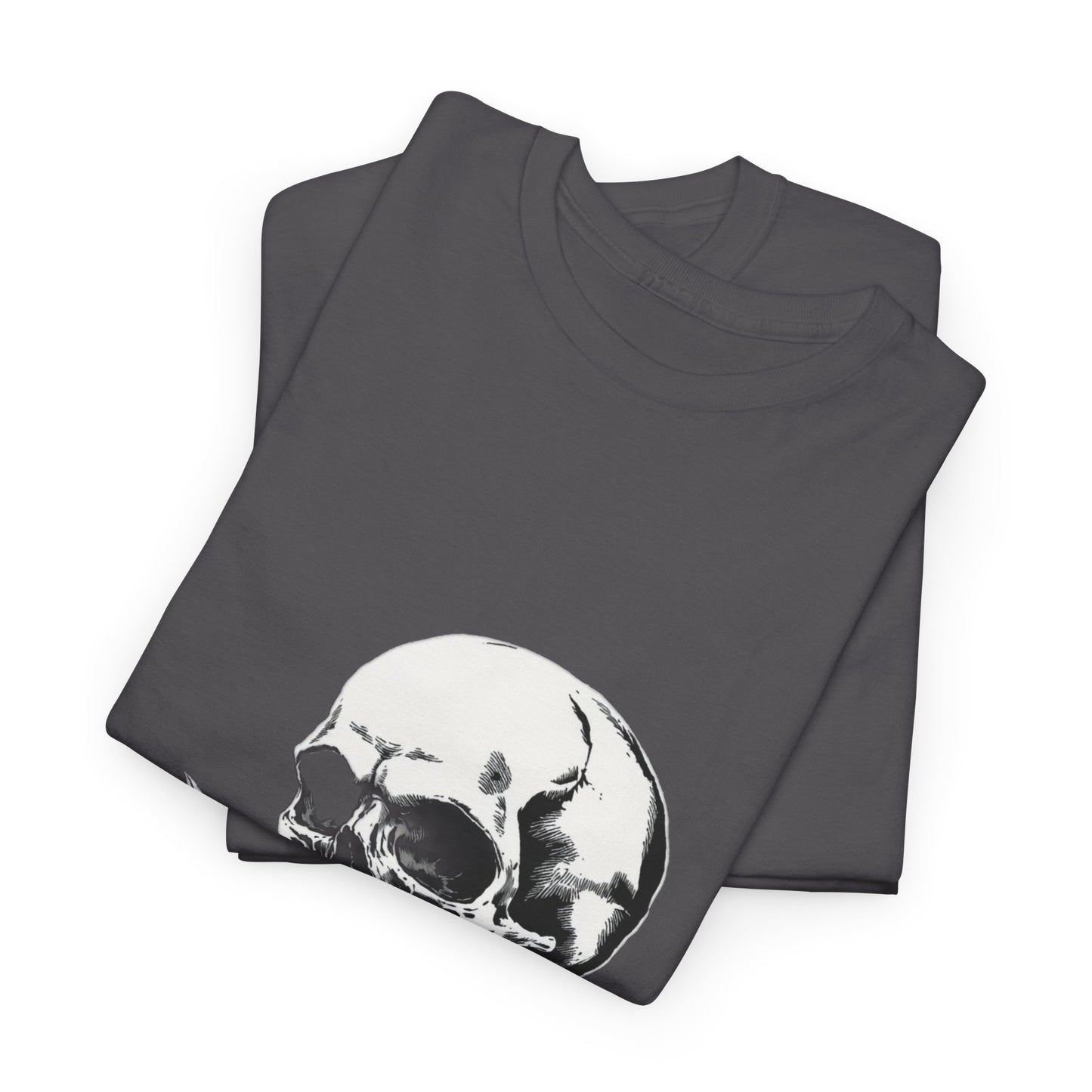 Skelly Goth Skull & Rose Tee - Unisex Heavy Cotton T-Shirt