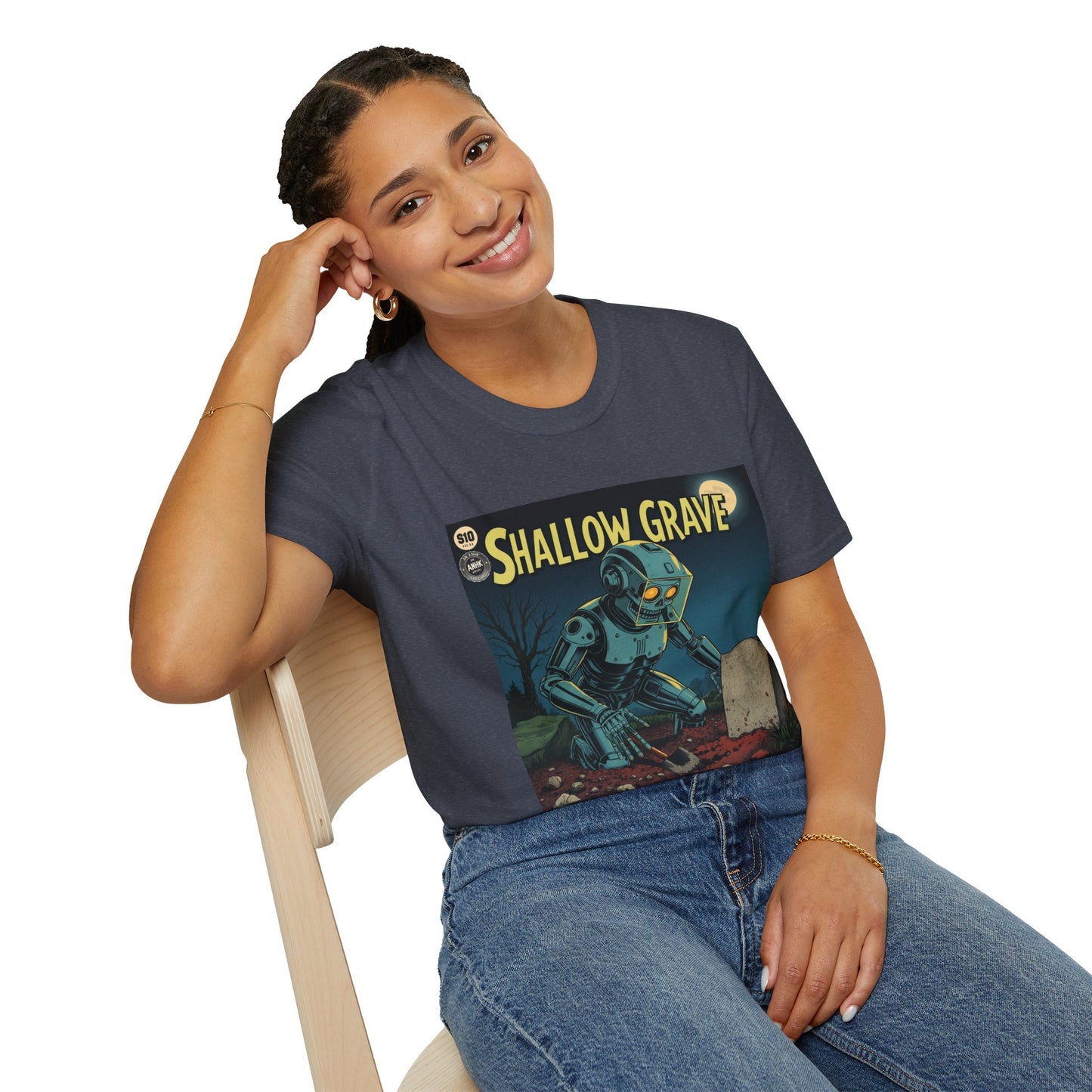 Vintage Comic Cover Shallow Grave Graphic T-Shirt