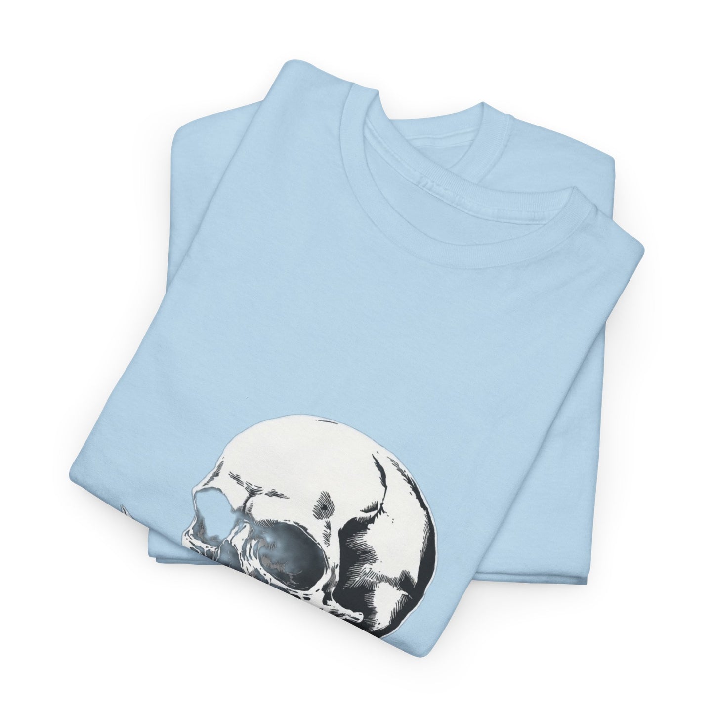 Skelly Goth Skull & Rose Tee - Unisex Heavy Cotton T-Shirt