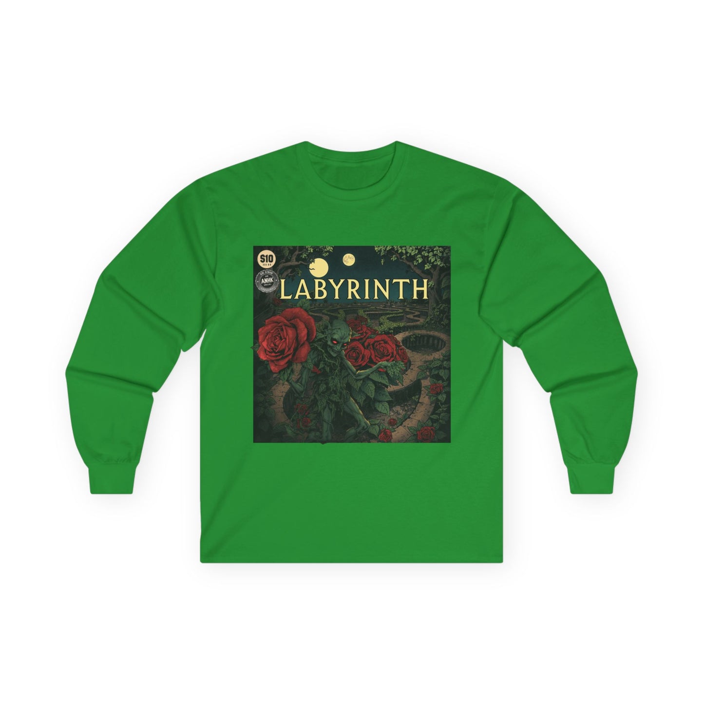Vintage Comic Cover Labyrinth-Inspired Long Sleeve Tee