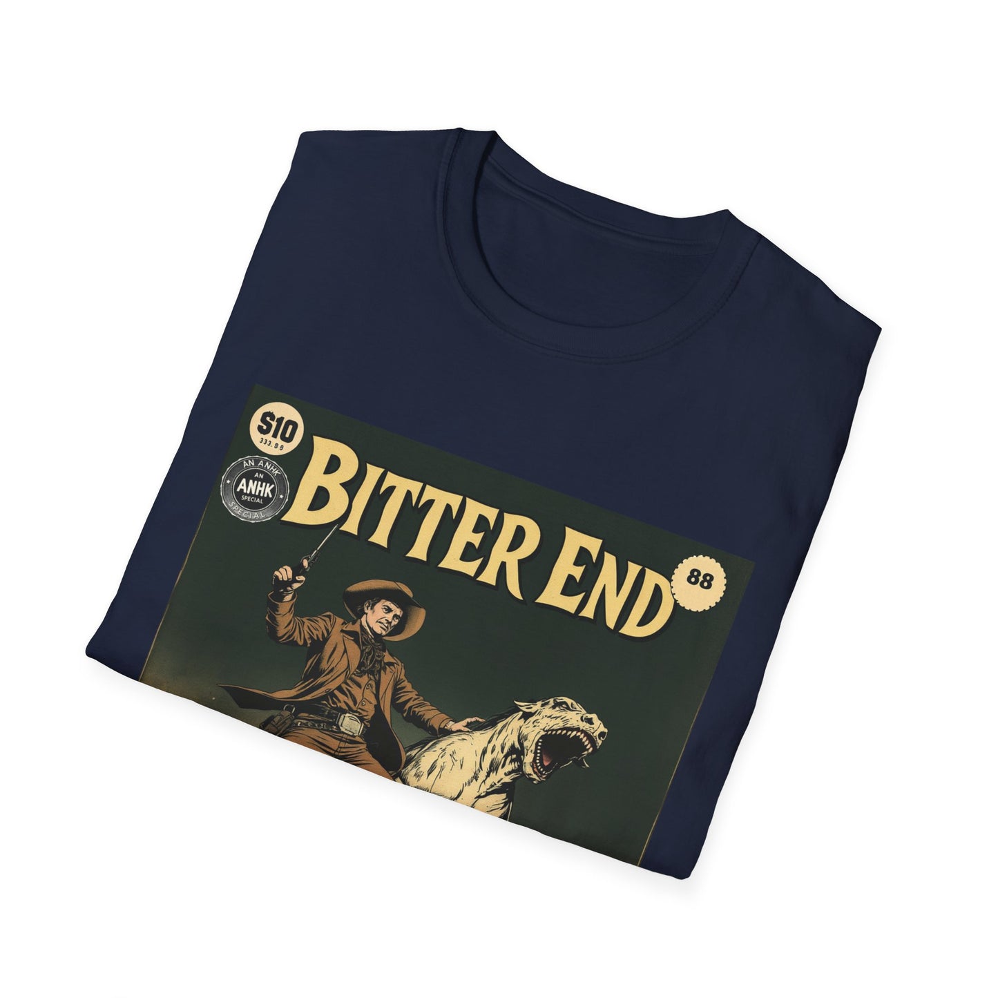 Vintage Comic Cover Western 'Bitter End' Graphic T-Shirt