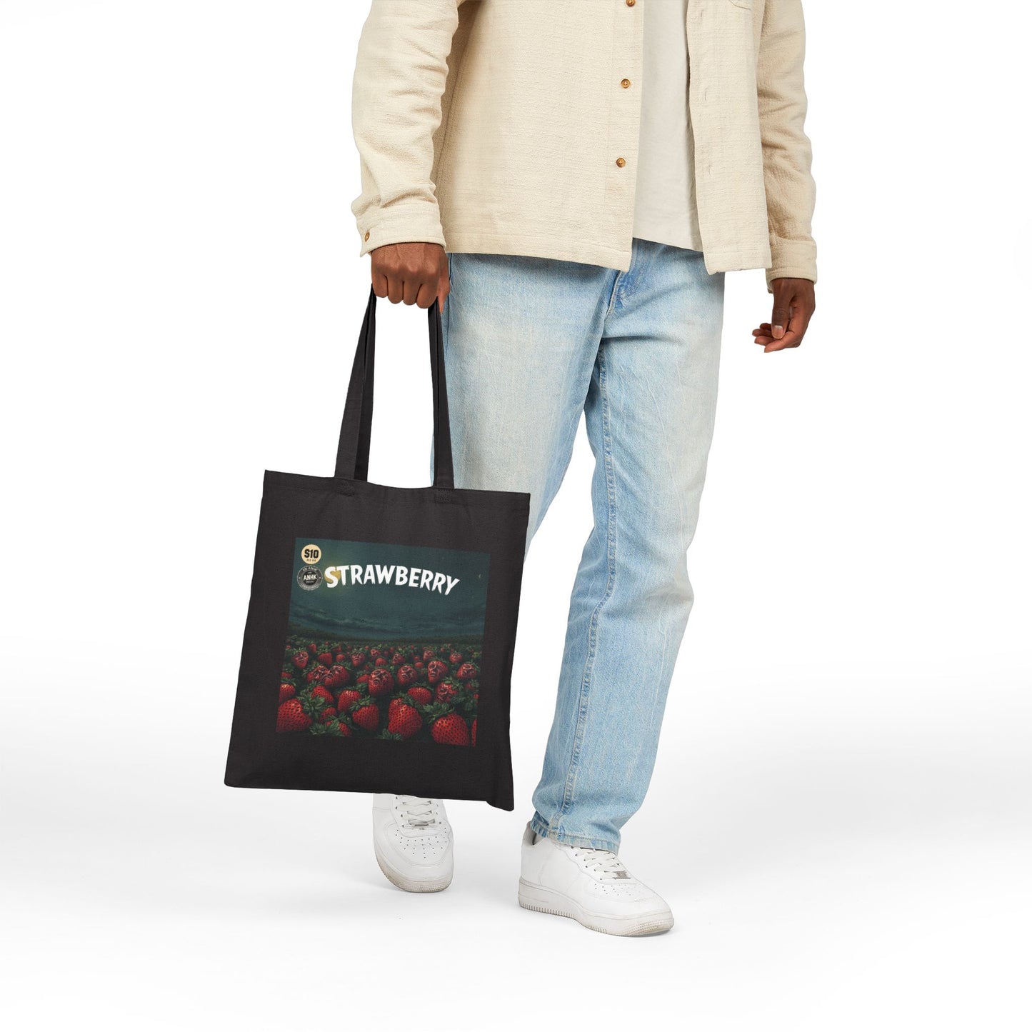 Fatal Strawberry Field Canvas Tote Bag