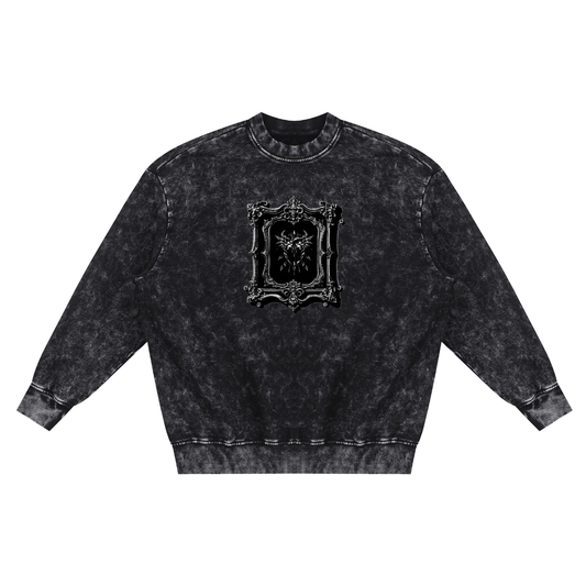 Snow Washed Hand-Frayed Sweatshirt
