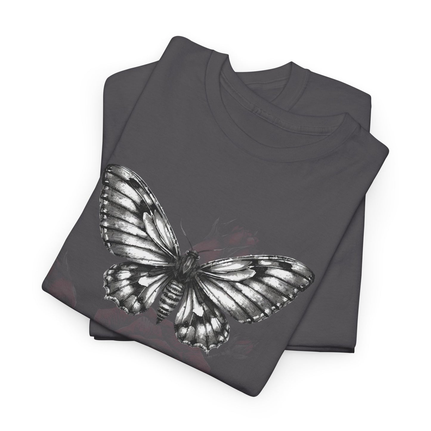 Gothic Y2k Butterfly Graphic Unisex Heavy Cotton Tee