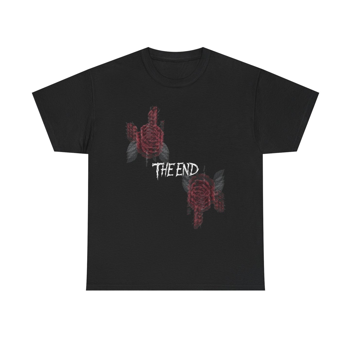 Gothic Y2k Faded Rose Unisex Heavy Cotton Tee