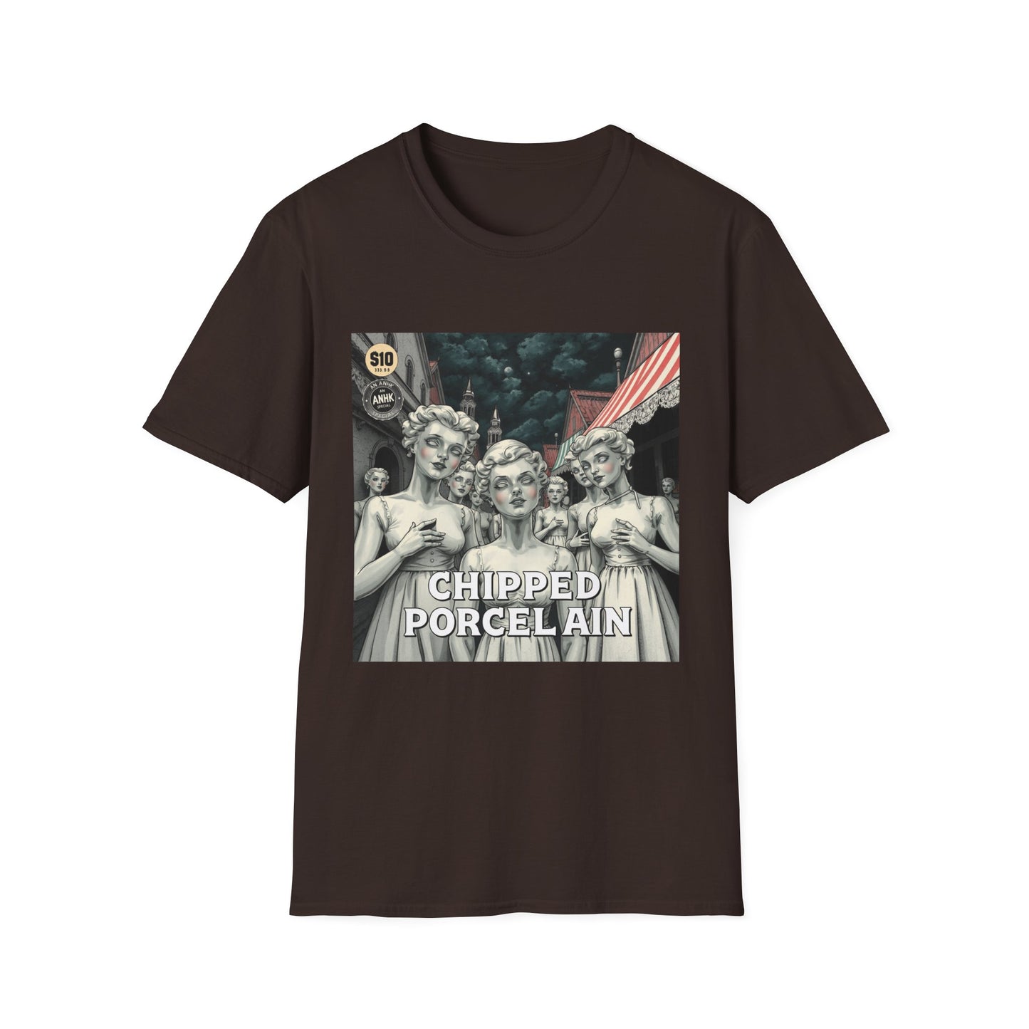 Vintage Comic Cover 'Chipped Porcelain' Art Unisex Softstyle T-Shirt