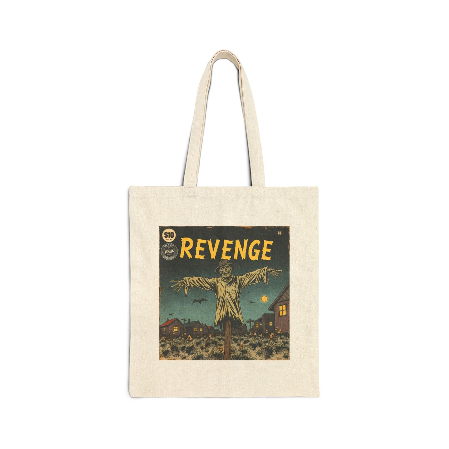 Revenge-Themed Cotton Canvas Tote Bag | Eco-Friendly Shopper