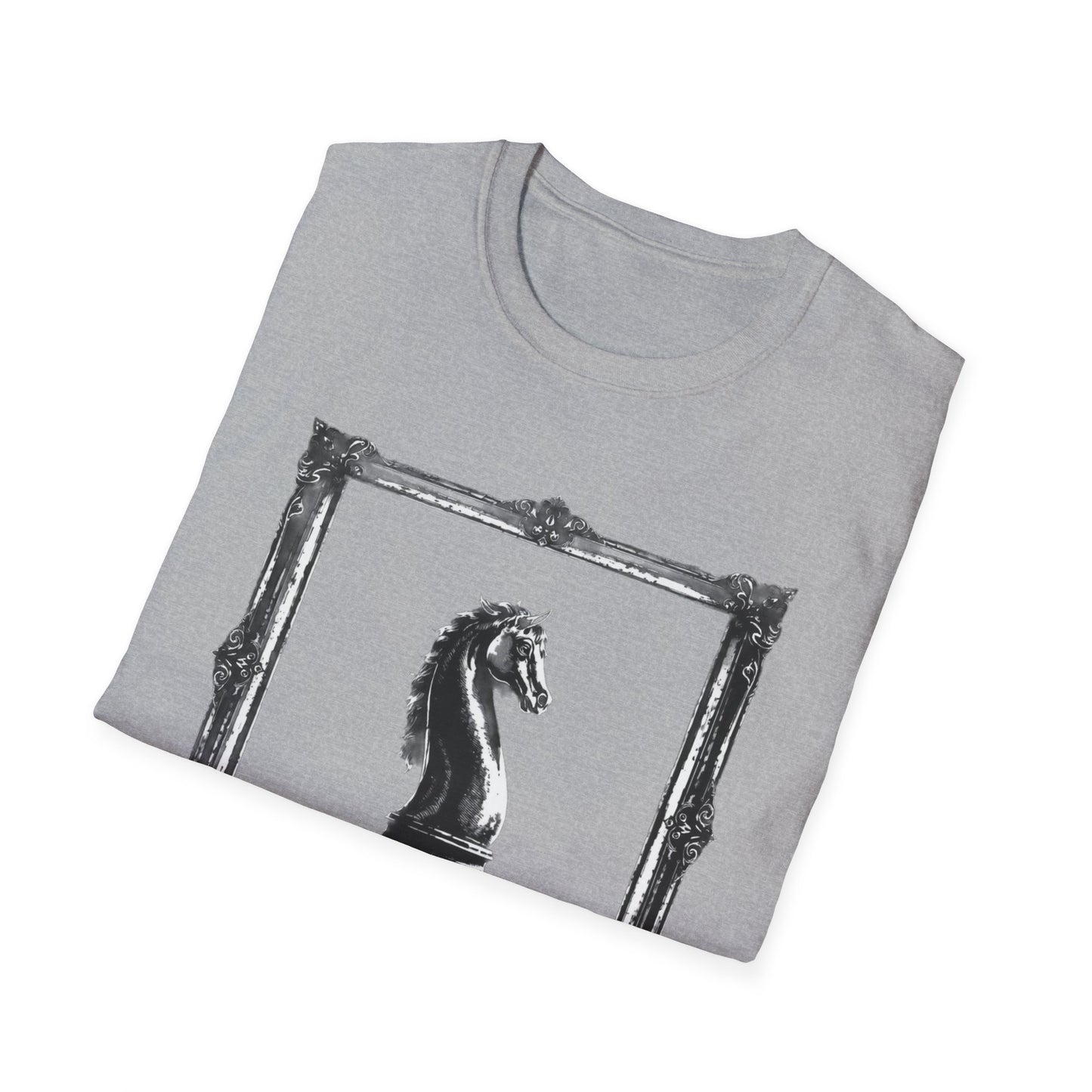 Gothic Y2k Chess Knight Unisex Softstyle T-Shirt