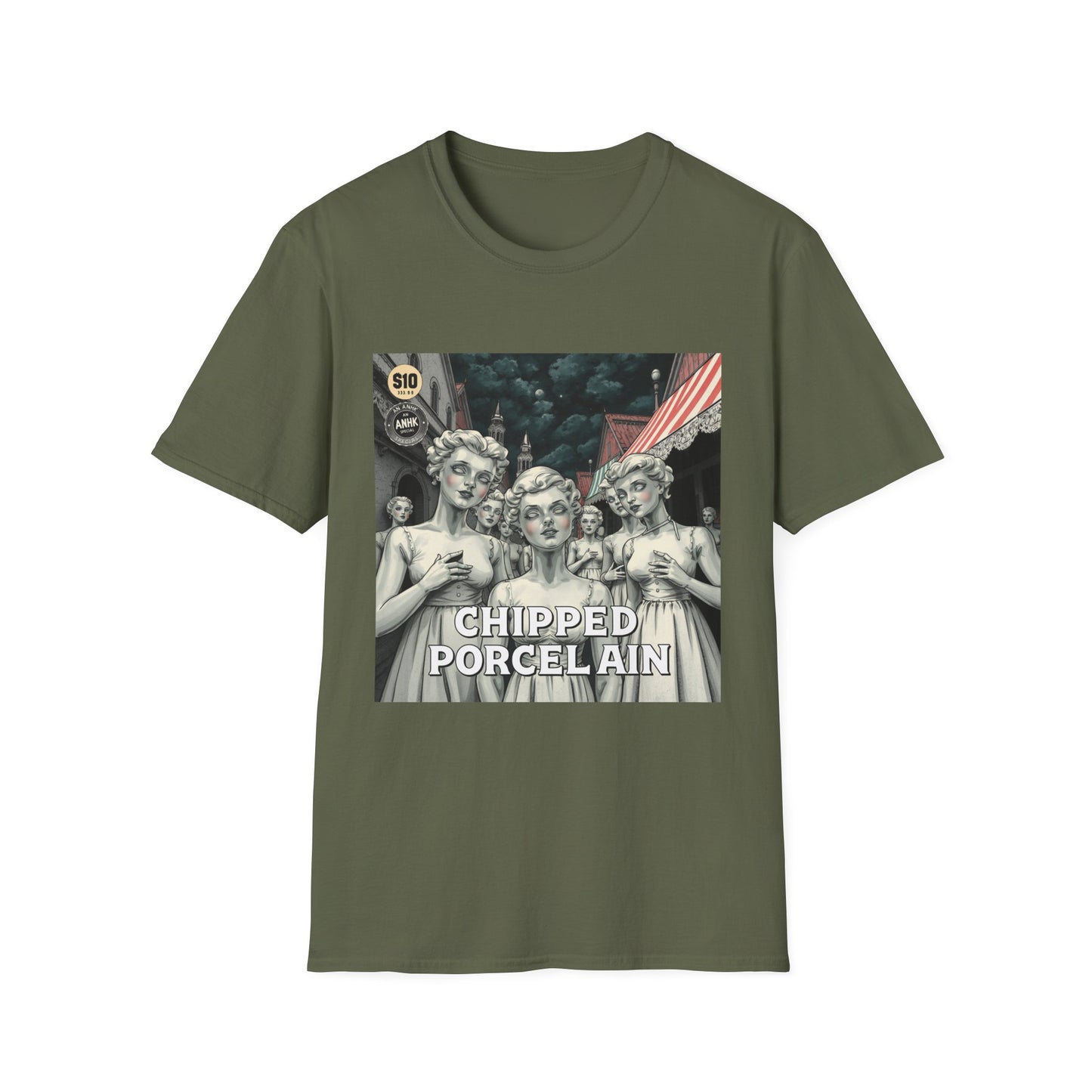 Vintage Comic Cover 'Chipped Porcelain' Art Unisex Softstyle T-Shirt