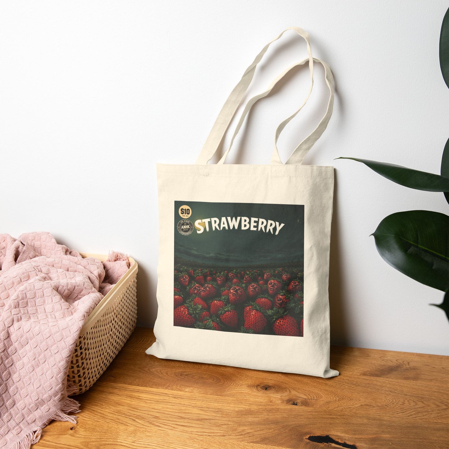 Fatal Strawberry Field Canvas Tote Bag
