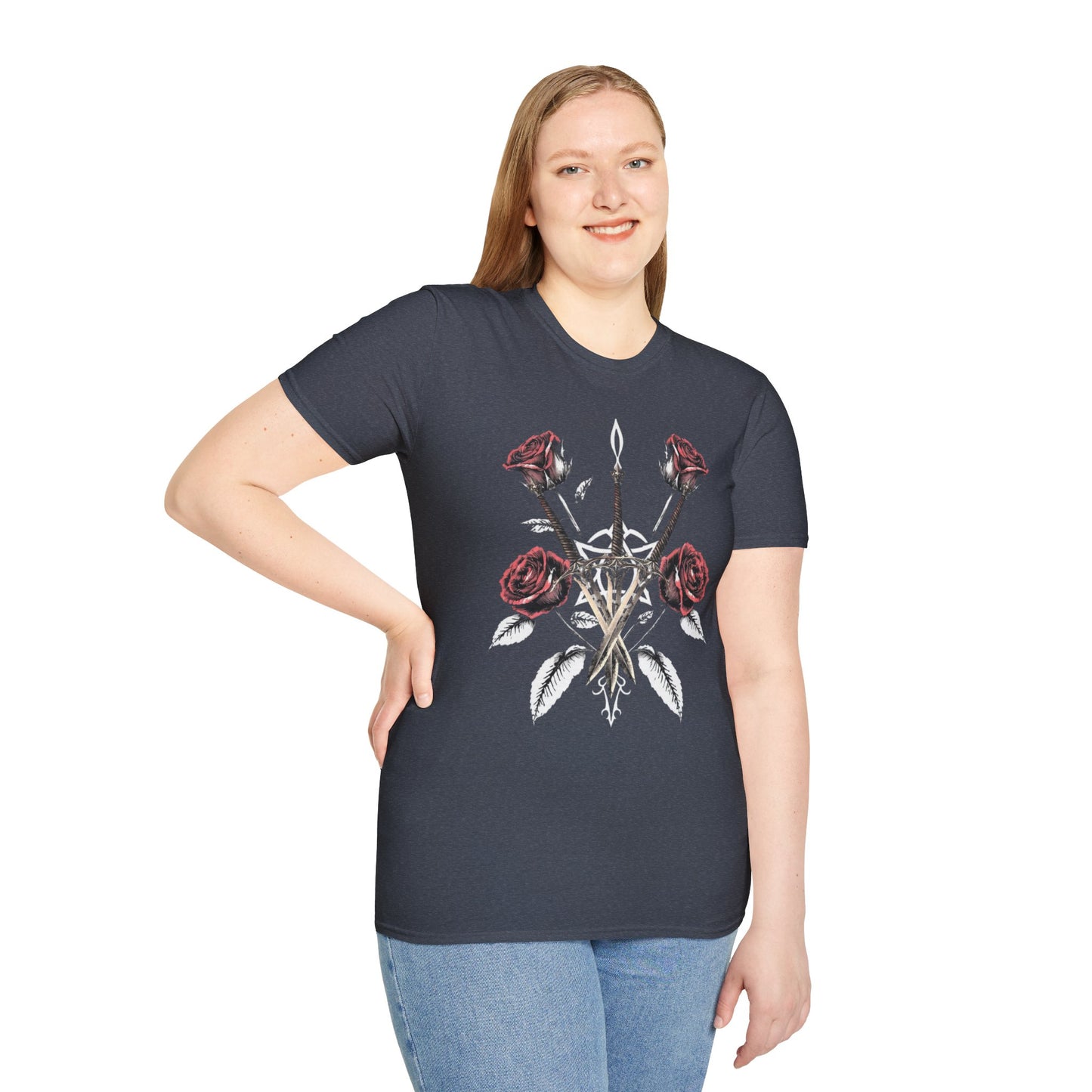 Gothic Y2k Rose & Sword Unisex T-Shirt