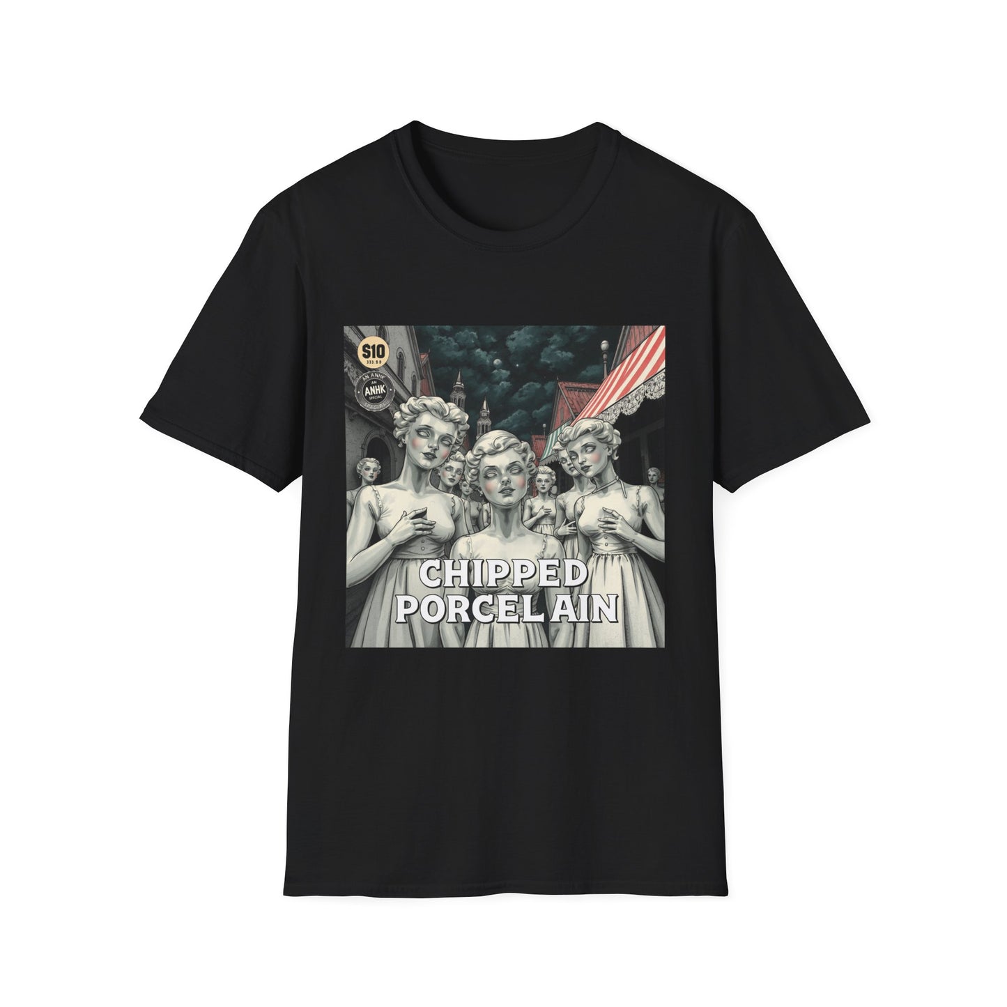 Vintage Comic Cover 'Chipped Porcelain' Art Unisex Softstyle T-Shirt