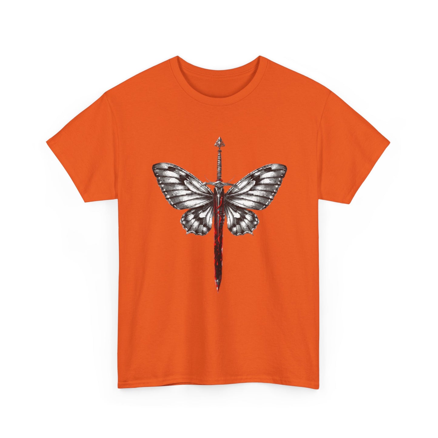 Gothic Y2k Butterfly Sword Graphic Tee