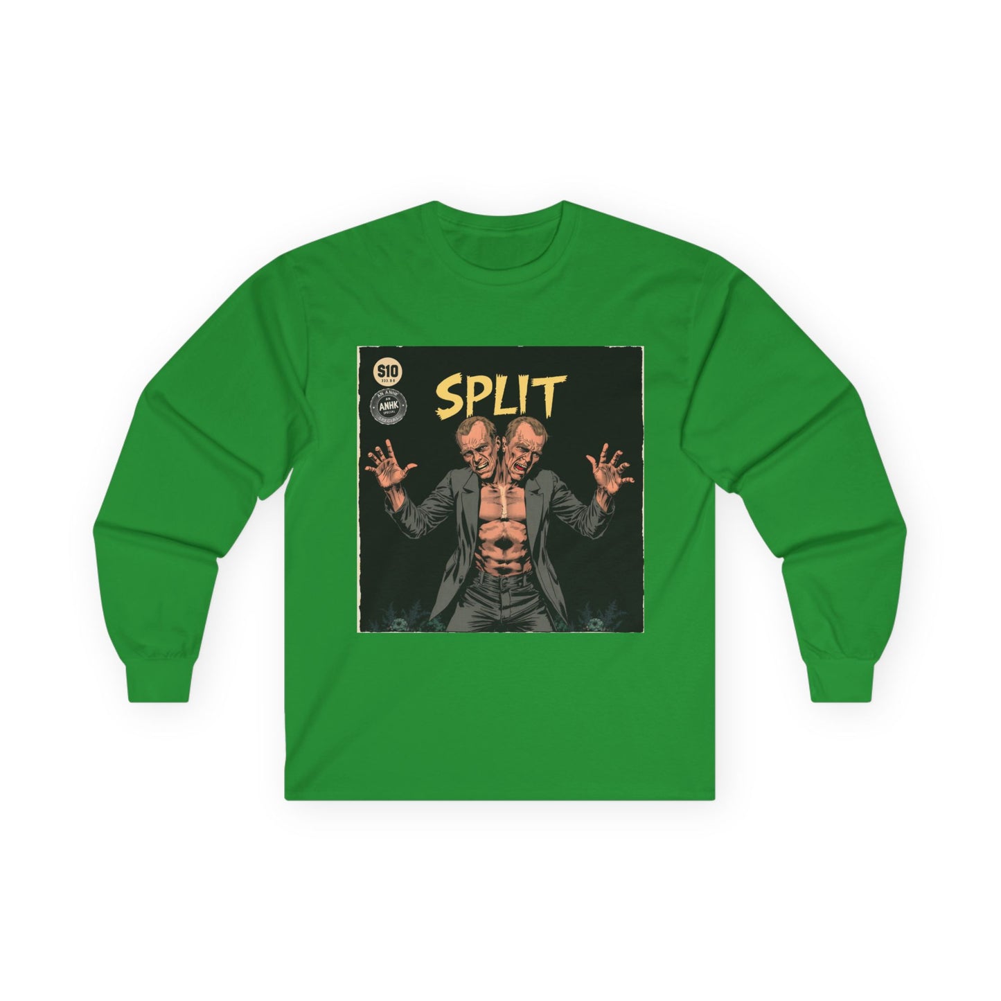 Vintage Comic Cover 'Split' Long Sleeve Graphic Tee